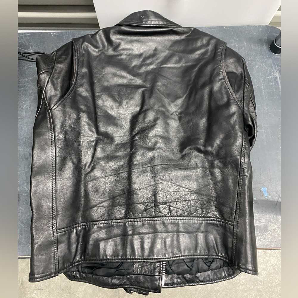 Vintage 70’s Berman’s NYC Leather Motorcycle Jacket - Picture 4 of 16